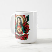 Mug Notre-Dame de Guadalupe Mère Mary Viva Mexique art (Devant gauche)