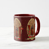 Mug Notre Dame de Guadalupe Père Noël Maria Vierge esp (Devant droit)