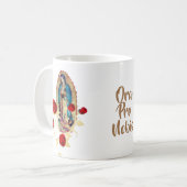 Mug Notre-Dame de Guadalupe Vierge Marie Rose rouge (Devant gauche)
