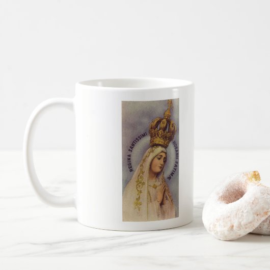 Mug Notre Madame de Fatima - chapelet (Avec donut)