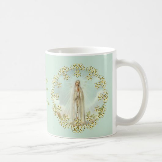 Mug Notre Madame de guirlande de dentelle d'or de (Droite)