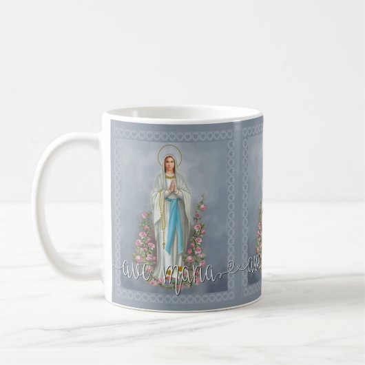 Mug Notre Madame de manuscrit de Vierge Marie d'avenue (Gauche)
