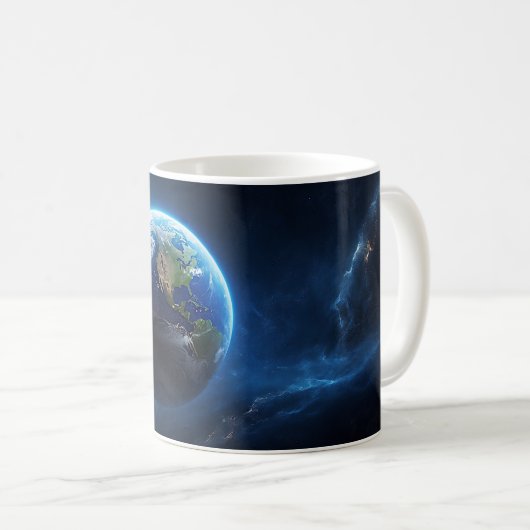 Mug Notre maison Sapphire dans l'espace (Devant droit)