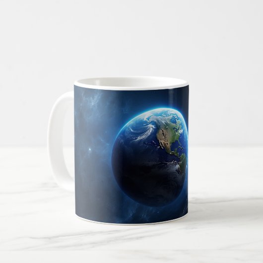 Mug Notre maison Sapphire dans l'espace (Devant gauche)