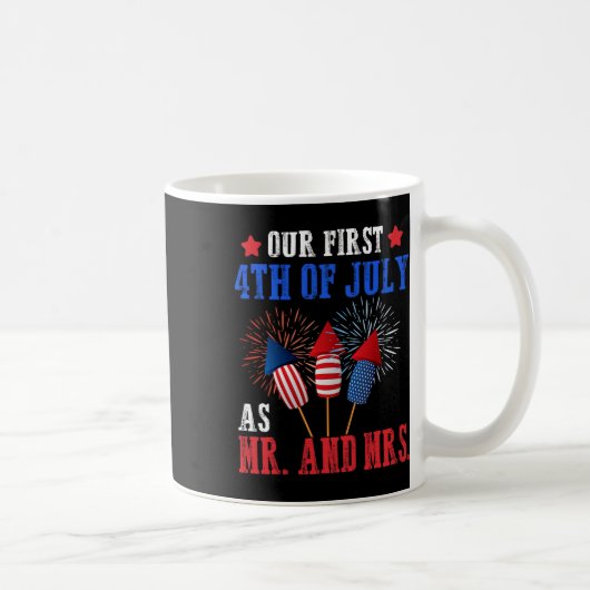 Mug Notre Premier 4 juillet Comme M. Mme Patriot Coupl (Droite)