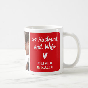 Mug Notre premier collage photo de la Saint-Valentin e