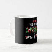 Mug Notre Premier Noël Comme M. Et Mme Épouse Mari Cou (Devant gauche)