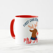 Mug Notre premier Noël en tant que M. et Mme Newlyhed  (Devant gauche)