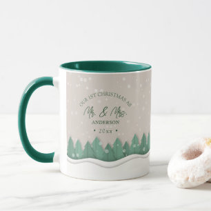Mug Notre premier Noël en tant que M. et Mme Paper Cut