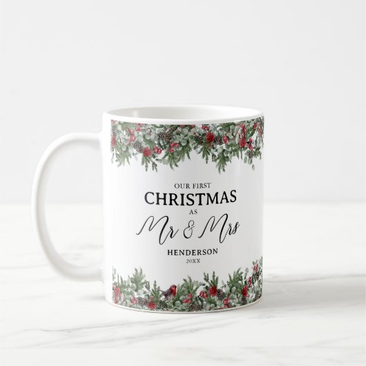 Mug Notre Premier Noël En Tant Que M. & Mme Keepsaké (Gauche)