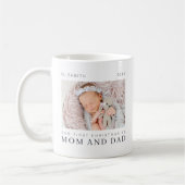 Mug Notre premier Noël en tant que maman et papa Chic (Gauche)