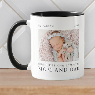 Mug Notre premier Noël en tant que maman et papa Chic 