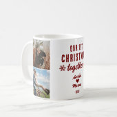 Mug Notre premier Noël Ensemble Coeur 2 Photos (Devant gauche)