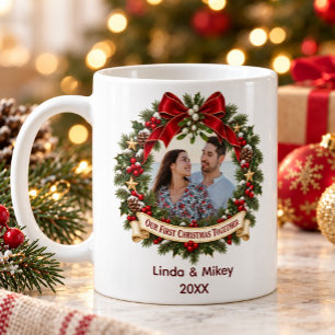 Mug Notre Premier Noël Ensemble Photo de Couple