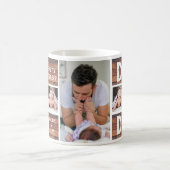 Mug Notre premier Noël Nouveau Papa 7 Photo Collage Wo (Centre)