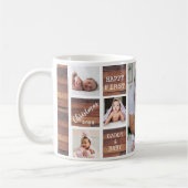 Mug Notre premier Noël Nouveau Papa 7 Photo Collage Wo (Gauche)