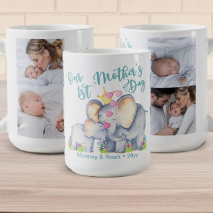 Mug Notre première fête des mères photo de maman et bé