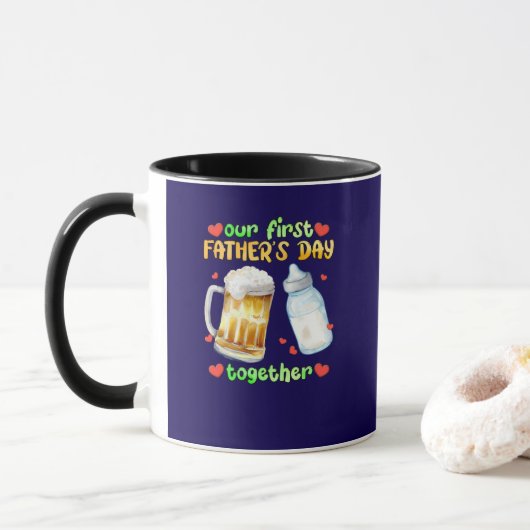 Mug Notre première Fête des pères (Avec donut)