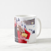 Mug Notre première photo de couples de Noël (Devant droit)