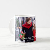 Mug Notre première photo de couples de Noël (Devant gauche)