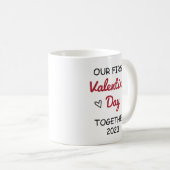Mug Notre première Saint Valentin ensemble 2023 (Devant droit)