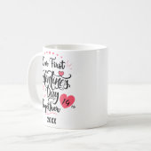 Mug Notre première Saint Valentin ensemble, Personnali (Devant gauche)