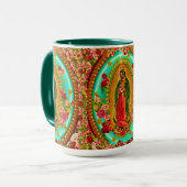 Mug Notre Vierge Marie mexicain saint de Madame (Devant gauche)