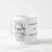 Mug N'Oubliez Jamais La Différence Noire (Devant gauche)