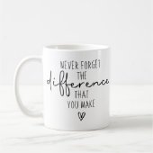 Mug N'oubliez Jamais La Différence Que Vous Apportez (Gauche)