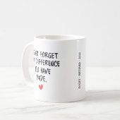 Mug N'oubliez jamais la différence que vous avez faite (Devant gauche)