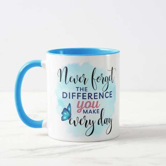 Mug N'oubliez jamais la différence que vous faites cha (Gauche)