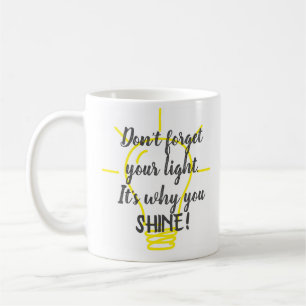 Mug N'oubliez pas votre lumière jaune clair