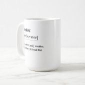 Mug Noun Seester Typographie Drôle Gras Noir & Blanc (Devant gauche)