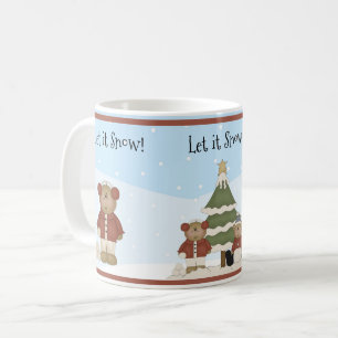 Mug Nounours de Noël, Père Noël & Snowman