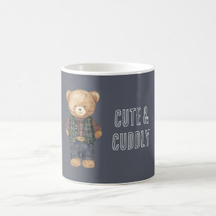Mug Nounours en peluche en jeans bleus