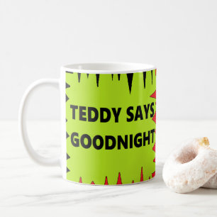 Mug Nounours Teddy dit bonsoir amusant couleurs mélang