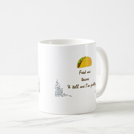 Mug Nourrir moi Tacos (Devant droit)