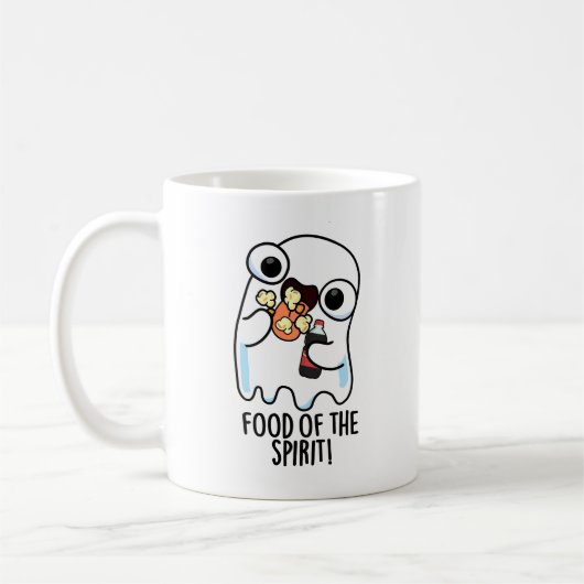 Mug Nourriture De L'Esprit Blague De Fantôme Drôle (Gauche)