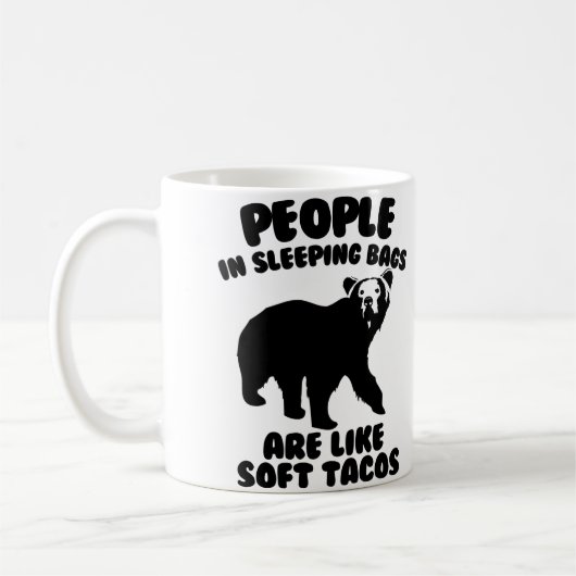 Mug Nourriture d'ours d'humour de camping (Gauche)