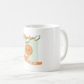 Mug nourriture kawaii - mignon Orange, orange, vert (Devant droit)