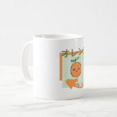 Mug nourriture kawaii - mignon Orange, orange, vert (Devant gauche)