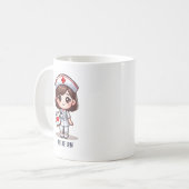 Mug Nourriture Manga mignonne avec cheveux Brown Brown (Devant gauche)