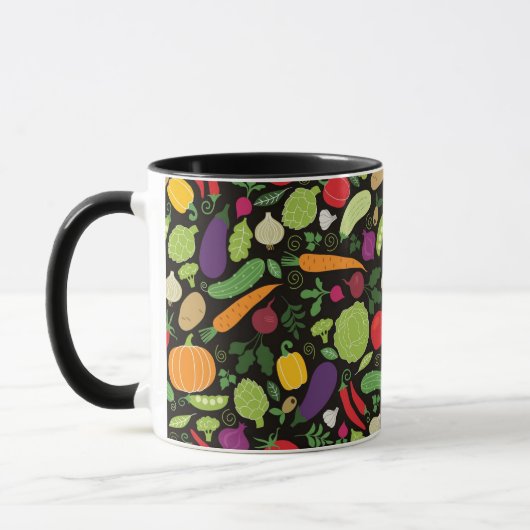 Mug Nourriture sur un arrière - plan noir (Gauche)