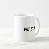 Mug NOUS ADORONS Écriture noire typo drôle cool (Devant droit)