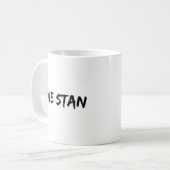 Mug NOUS ADORONS Écriture noire typo drôle cool (Devant gauche)