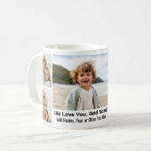 Mug Nous aimons Ajouter un nom - Collage photo avec 7 (Devant gauche)