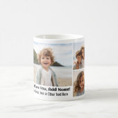Mug Nous aimons Ajouter un nom - Collage photo avec 7 (Centre)