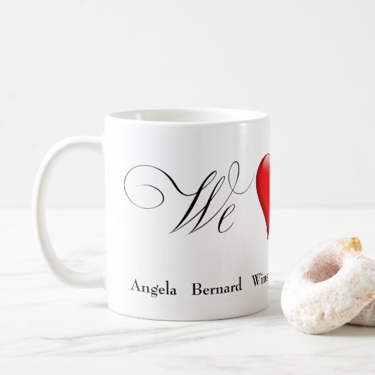 Mug Nous aimons Maman avec des noms (Avec donut)