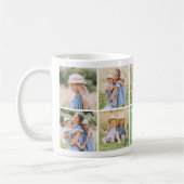 Mug Nous aimons maman Collage photo vert moderne (Gauche)