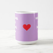 Mug "NOUS AIMONS NOTRE BUBBE XOXO" Doux violet et blan (Centre)
